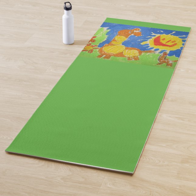 Giraffe Art by Kids Yoga Mat (In Situ)