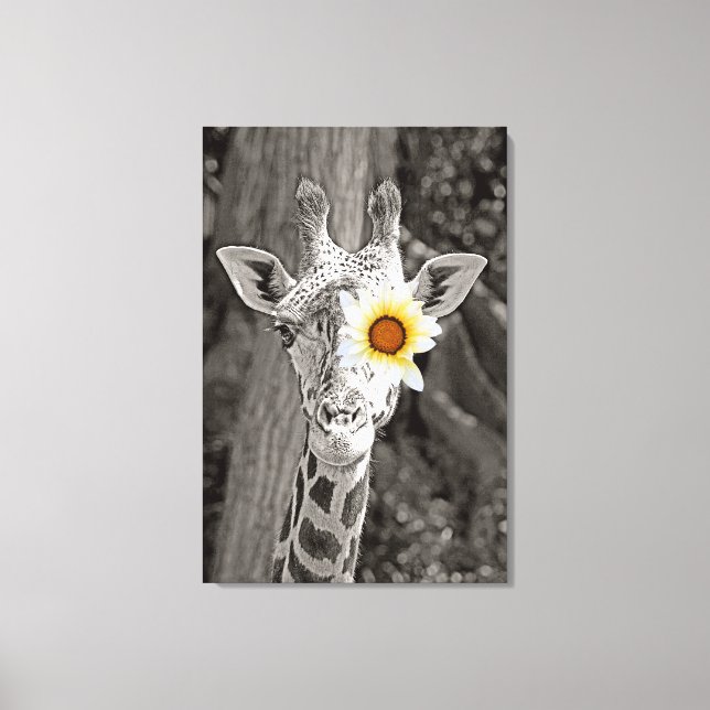 Giraffe Art On Wrapped Canvas! Canvas Print (Front)
