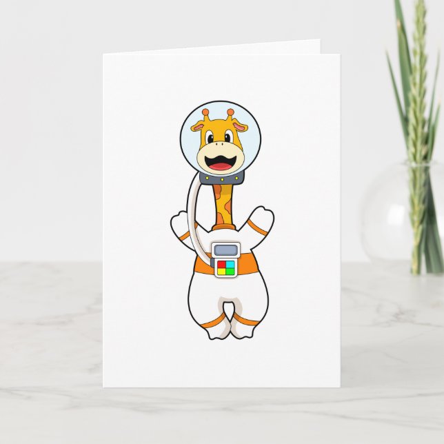 Giraffe as Astronaut in Costume Card (Front)