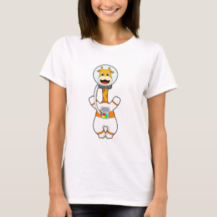 Giraffe as Astronaut in Costume T-Shirt