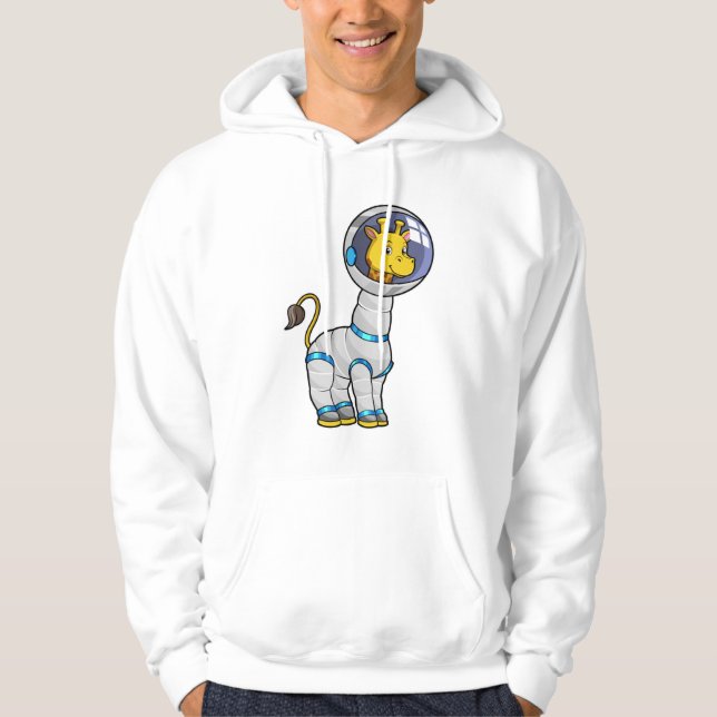 Giraffe as Astronaut in Glass sphere Hoodie (Front)
