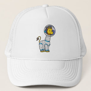 Giraffe as Astronaut in Glass sphere Trucker Hat
