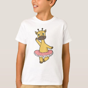Giraffe as Ballerina at Ballet with Skirt T-Shirt