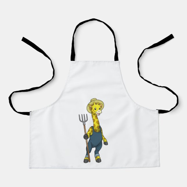 Giraffe as Farmer with Pitchfork Apron (Front)