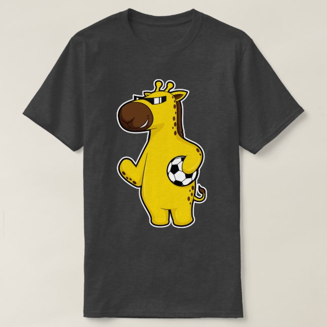 Giraffe as player with ball 2 T-Shirt (Design Front)