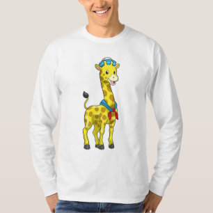 Giraffe as Sailor with Sailor hat T-Shirt