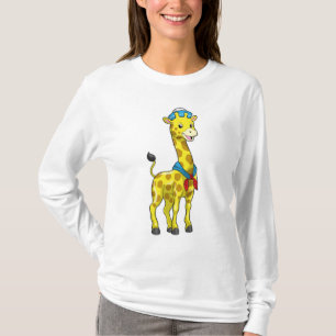 Giraffe as Sailor with Sailor hat T-Shirt