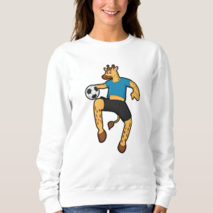 Giraffe as Soccer player with Soccer ball Sweatshirt