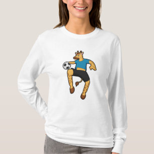 Giraffe as Soccer player with Soccer ball T-Shirt