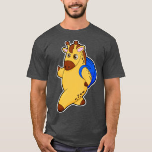 Giraffe as Student with Backpack T-Shirt