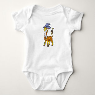 Giraffe as Wizard with Magic wand & Hat Baby Bodysuit