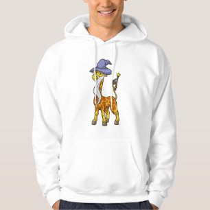 Giraffe as Wizard with Magic wand & Hat Hoodie