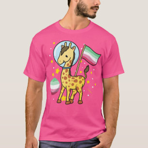Giraffe Astronaut Abroseual Pride T-Shirt