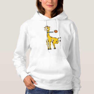 Giraffe at Basketball with Basketball hoop Hoodie