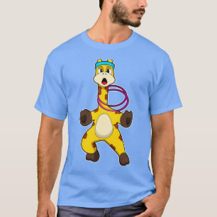Giraffe at Fitness with Swing ring T-Shirt