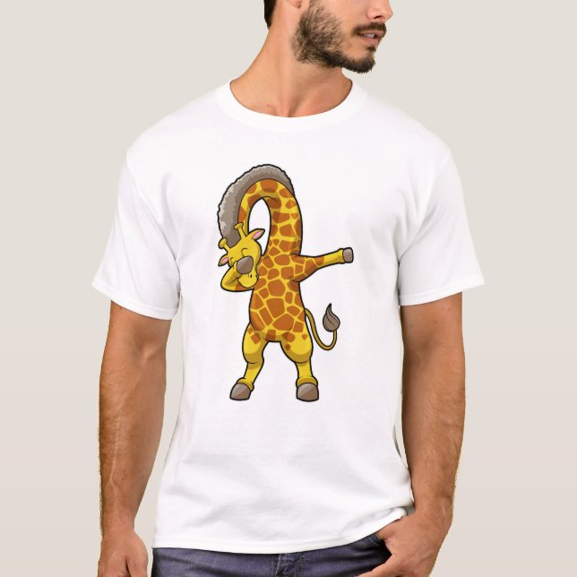 Giraffe at Hip Hop Dance Dab T-Shirt (Front)