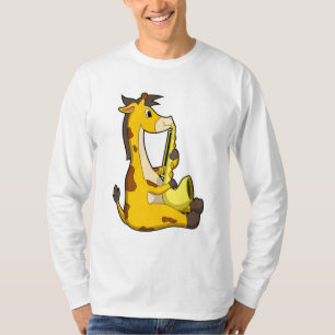 Giraffe at Music with Saxophone.PNG T-Shirt