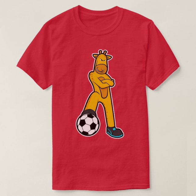 Giraffe at Sports with ball T-Shirt (Design Front)