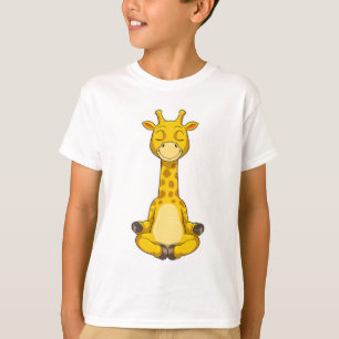 Giraffe at Yoga Meditation T-Shirt