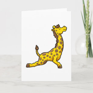 Giraffe at Yoga Stretching exercises Leg Card