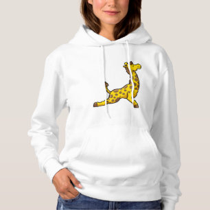 Giraffe at Yoga Stretching exercises Leg Hoodie
