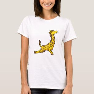 Giraffe at Yoga Stretching exercises Legs & Neck T-Shirt