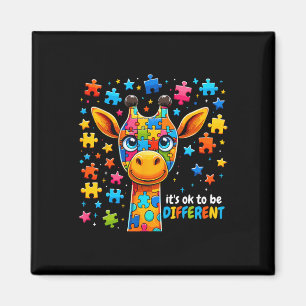 Giraffe Autism Awareness It's Ok To Be Different Magnet