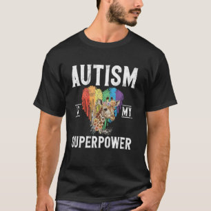 Giraffe Autism Awareness Neurodiversity Autistic 3 T-Shirt