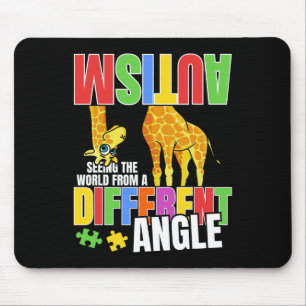 Giraffe Autism Funny Seeing The World From Differe Mouse Mat