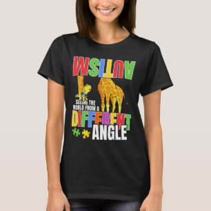 Giraffe Autism Funny Seeing The World From Differe T-Shirt