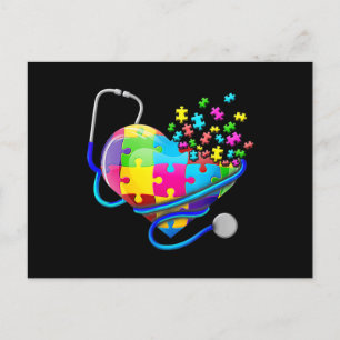 Giraffe Autism Seeing World Different Angle Awaren Postcard