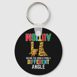 Giraffe Autism Seeing World Different Angle Key Ring