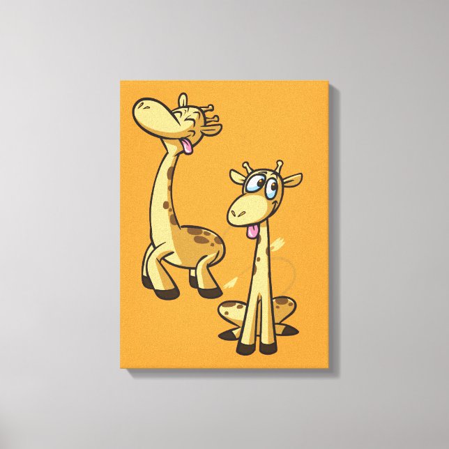 GIRAFFE BABIES CANVAS PRINT (Front)