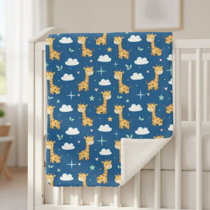 Giraffe Baby Blanket, Safari Nursery Blanket