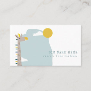 Giraffe Baby Children's Boutique Retail Business Card