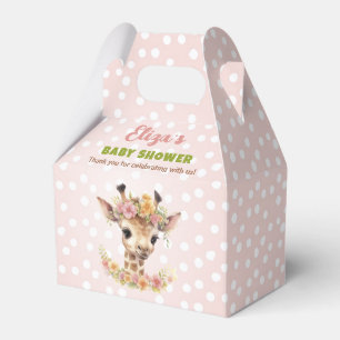 Giraffe Baby Girl Shower Wild One Girly Safari Favour Box