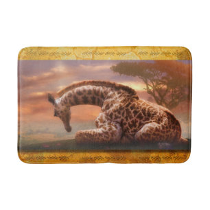 GIRAFFE BABY OF AFRICA BATH MAT