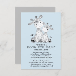 Giraffe Baby Shower Book for Baby Card