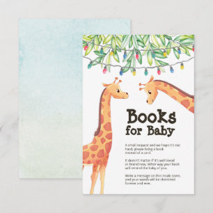 Giraffe Baby Shower Book Request Enclosure Card