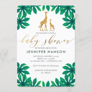 Giraffe Baby Shower Invitation