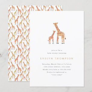 Giraffe Baby Shower Invitation