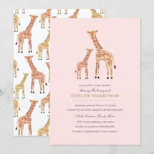 Giraffe Baby Shower Invitation