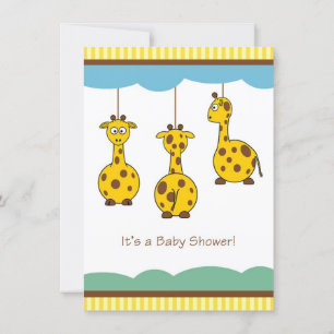 Giraffe Baby Shower Invitation