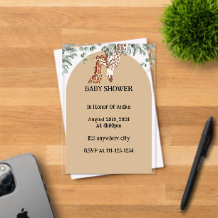 GIRAFFE BABY SHOWER INVITATION