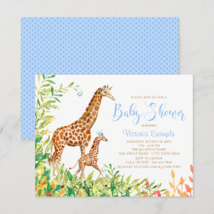 Giraffe Baby Shower Invitations