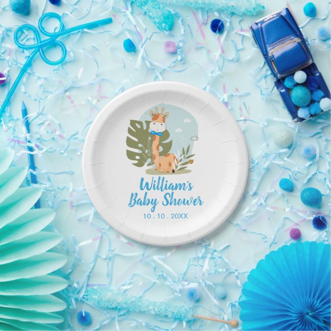 Giraffe Baby Shower Napkin (Boy Safari Animal) Paper Plate (Party)