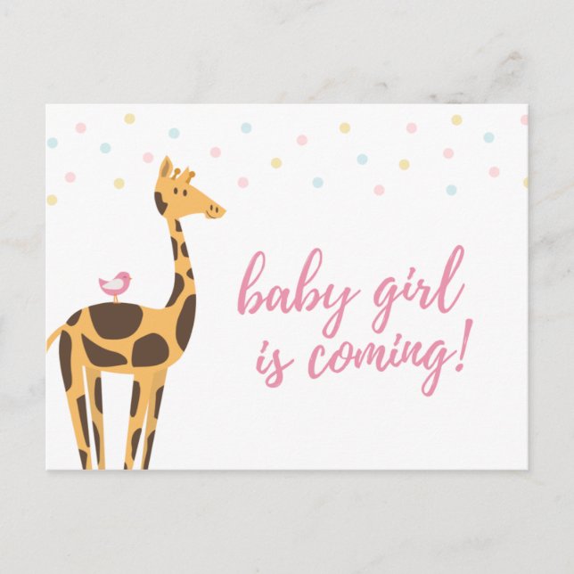 Giraffe Baby Shower Postcard (Front)