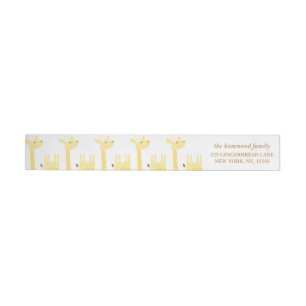 Giraffe Baby Shower Return Address Label