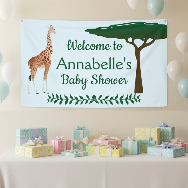Giraffe Baby Shower Welcome Banner (Creator Uploaded)