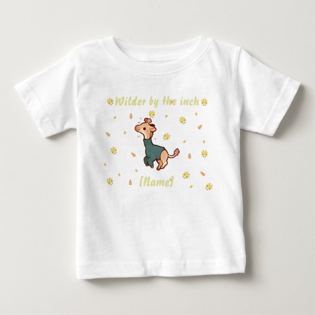Giraffe Baby Tee – Custom Name (Front)